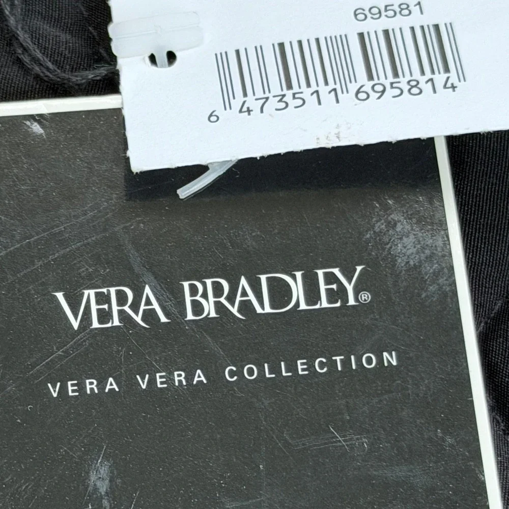 NEW WITH TAGS Vera Bradley Microfiber Zip Case Black - Picture 3 of 7